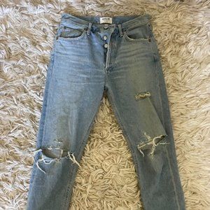 Agolde cropped straight leg jean